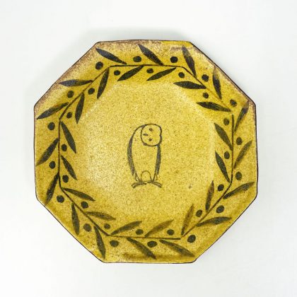 Dish Barn Owl (5.25"x5.25") by Yoji Horikoshi