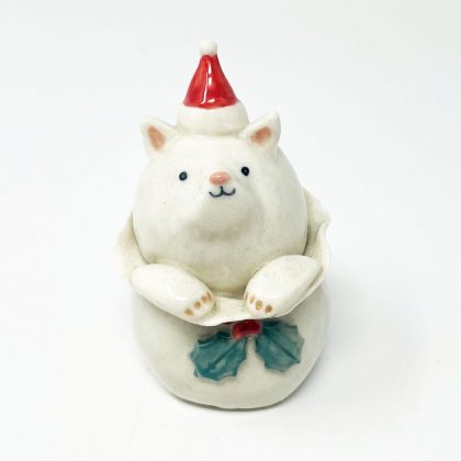 Shiba w/ Christmas Hat Doll by Gomaya-Shibainu