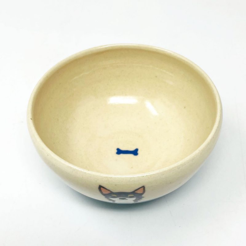 Rice Bowl Chihuahua (4"D) by Naomi Kitamura