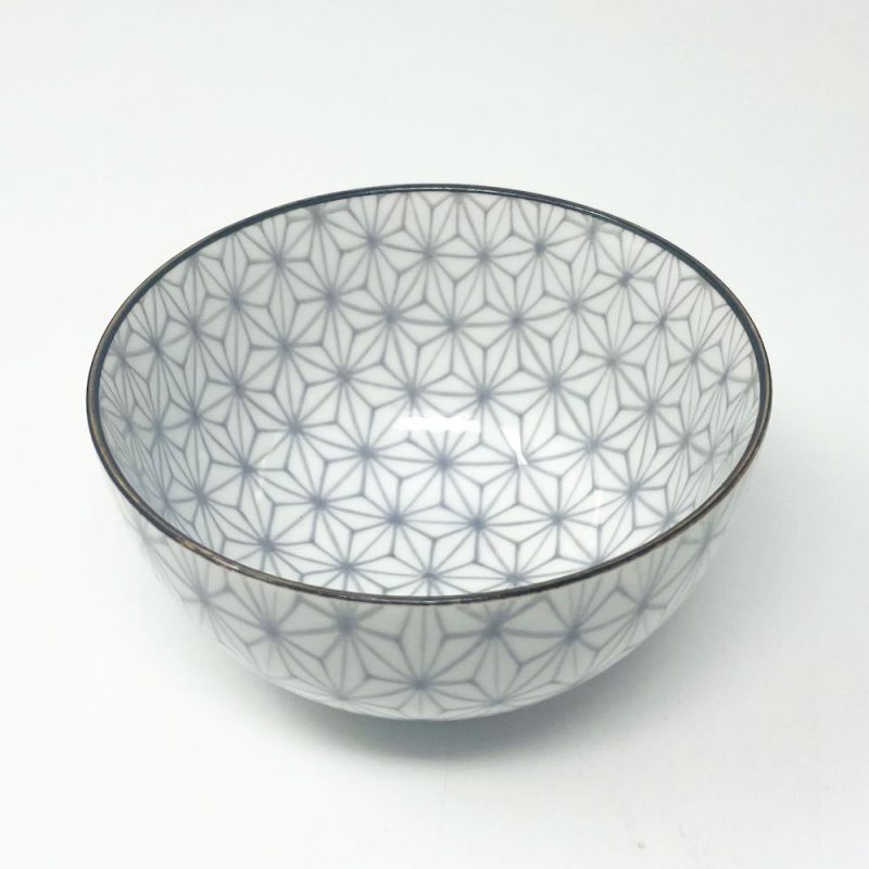 Rice Bowl Asanoha Gray (4.75"D)