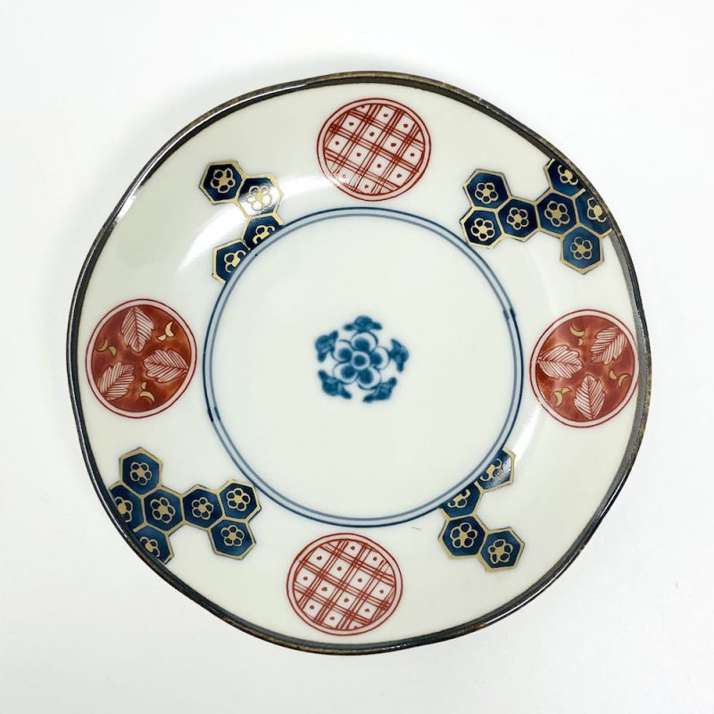 Minokayi Dish Set of 5 Somenishiki Imari (4.5"D)