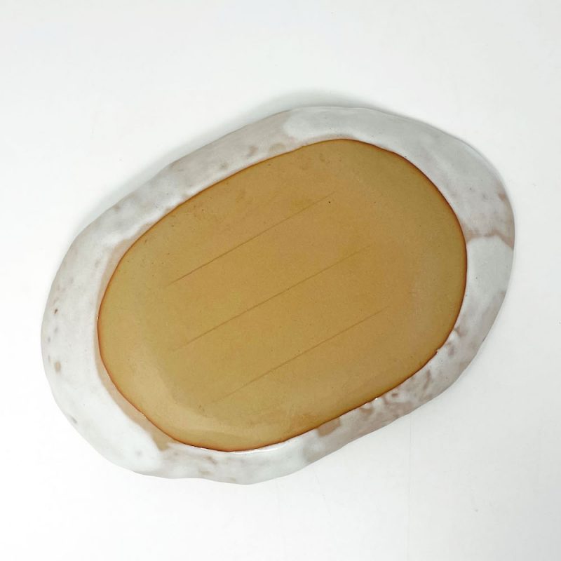 Oval Plate Shino (9.75"D)