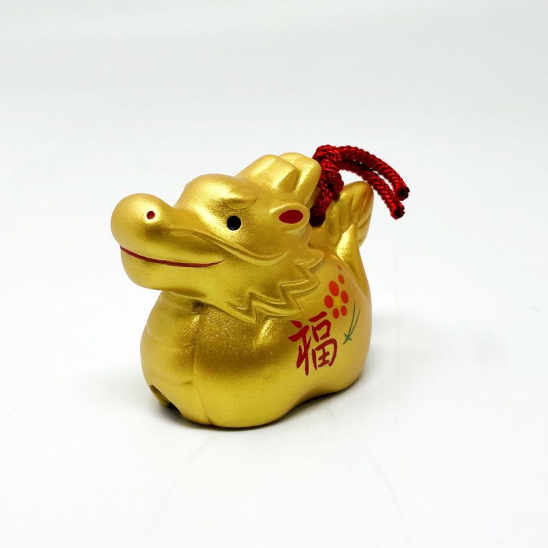 Eto Zodiac Ornament Dragon Gold (2.5" x 2"H)