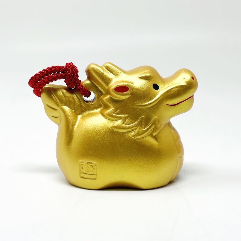 Eto Zodiac Ornament Dragon Gold (2.5" x 2"H)