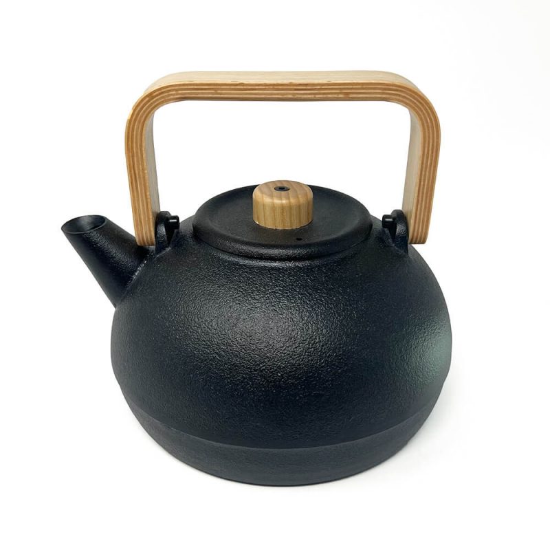 Cast Iron Teapot with Wooden Handle