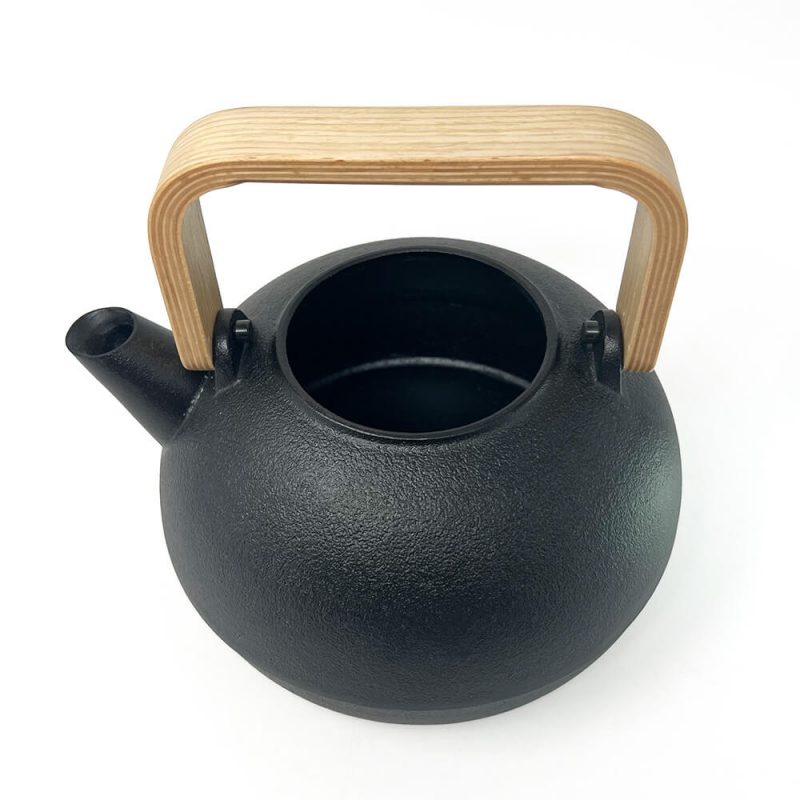 Cast Iron Teapot with Wooden Handle