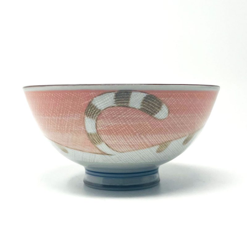 Rice Bowl Cat Red (4.5"D)