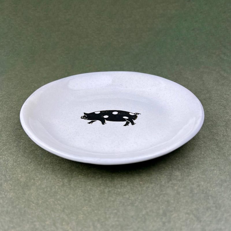 Plate Pig (6"D) by Takunobu Sawada - Image 2