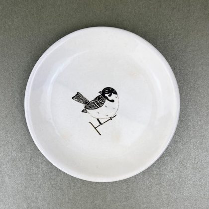 Plate Sparrow (5.75"D) by Takunobu Sawada