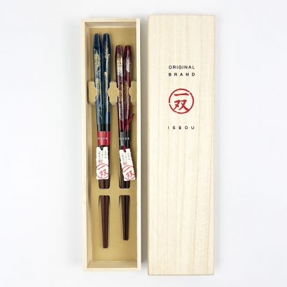 Wakasa-nuri Pair Chopsticks Set Hanabi (9" and 8.25")