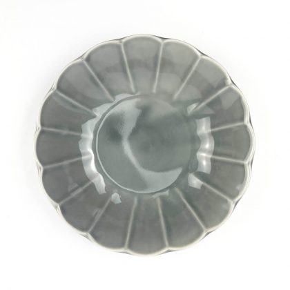 Shallow Bowl Gray Rinka (6.5"D)