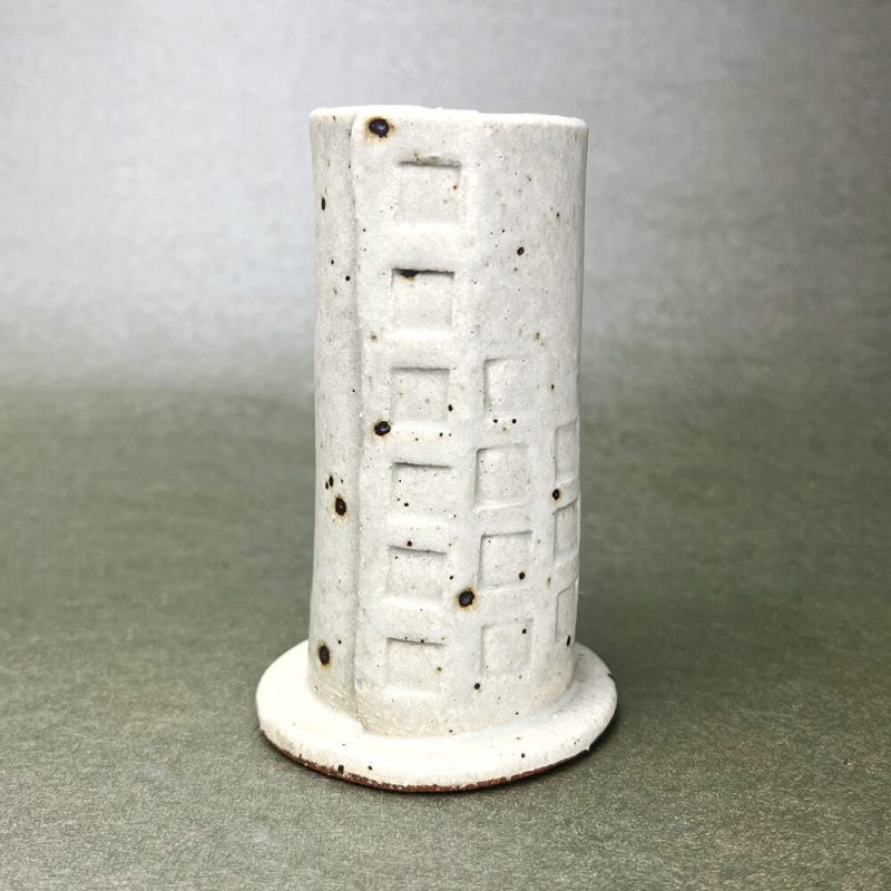 Shigaraki Small White Vase (3"D x 5"H)