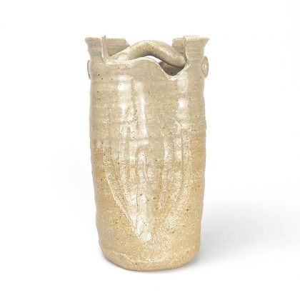 Shigaraki Small Bucket Beige Vase (5.5"H)