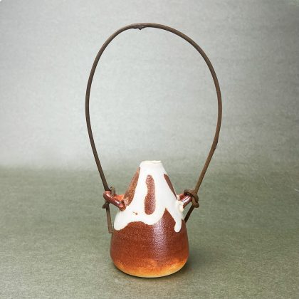 Shigaraki Small Triangular Bud Vase (4"H)
