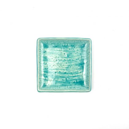 Sq. Plate Turquoise (4.5"D)