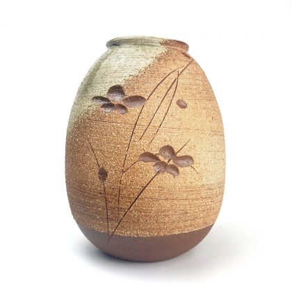 Shigaraki Oval Vase (8.5"H)