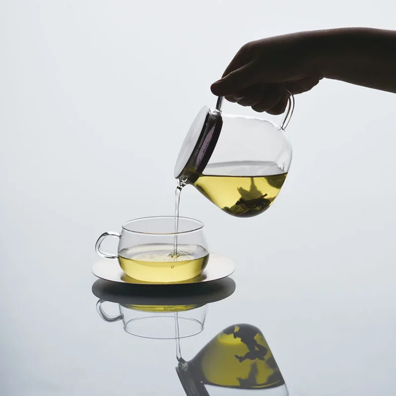 KINTO UNITEA Glass one touch teapot (14oz/460 ml)