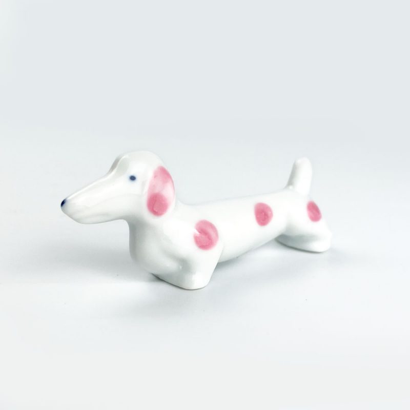 Chopstick Rest Dog Pink (3" x 0.75")