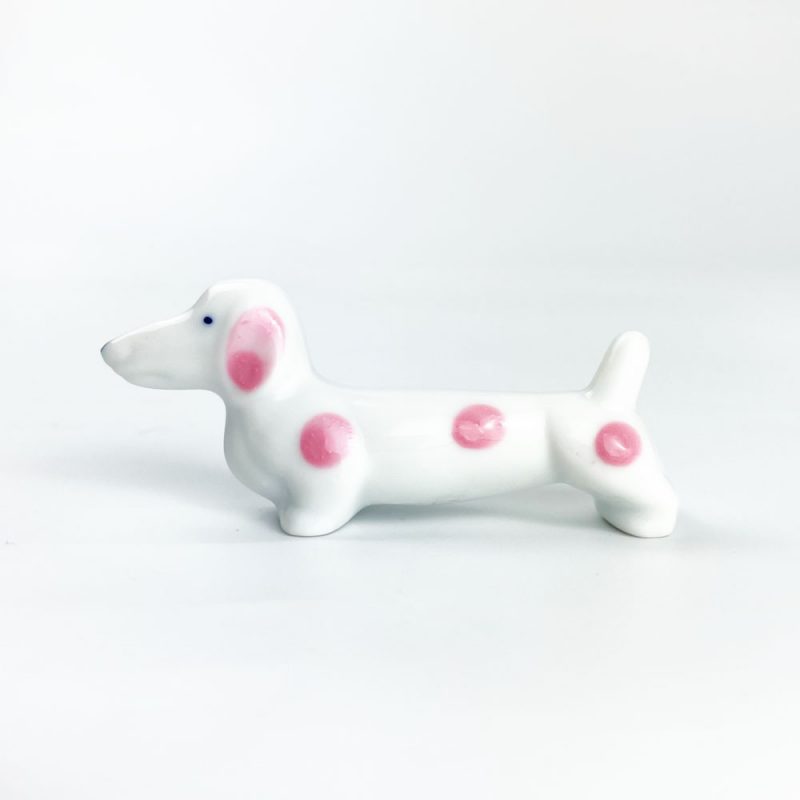Chopstick Rest Dog Pink (3" x 0.75")