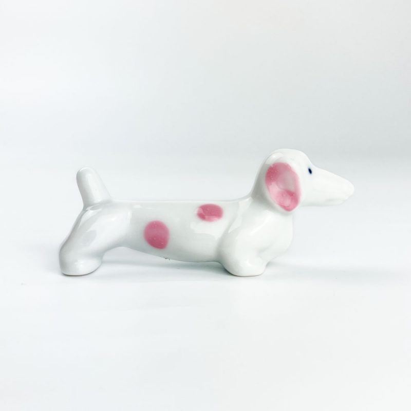 Chopstick Rest Dog Pink (3" x 0.75")