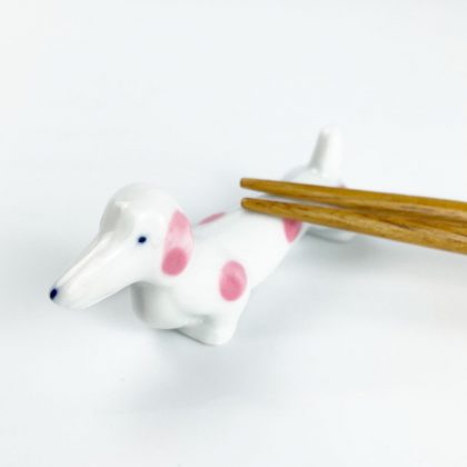 Chopstick Rest Dog Pink (3" x 0.75")