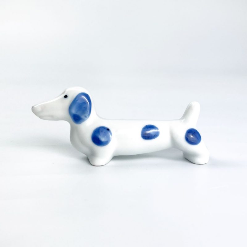 Chopstick Rest Dog Blue (3" x 0.75")