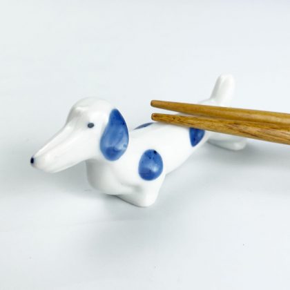 Chopstick Rest Dog Blue (3" x 0.75")