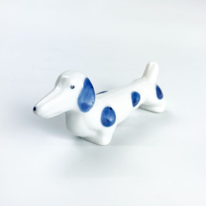 Chopstick Rest Dog Blue (3" x 0.75")