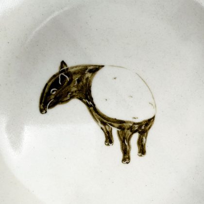 Round Plate Anteater (5.75"D) by Takunobu Sawada