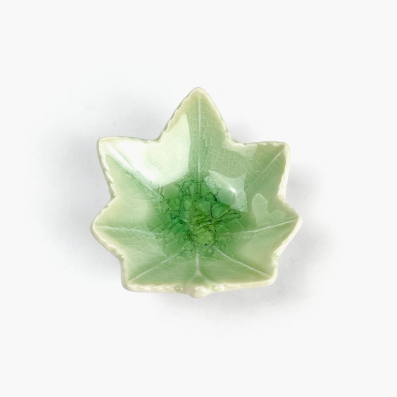 Small Chimi Dish Green Kaede (2.5"D)