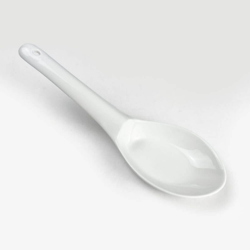 Large Renge Spoon White (8"L)