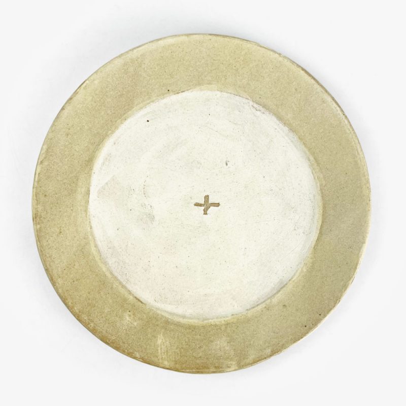 Rim Plate Cross Cream (8.25"D) by rutawa rawajifu