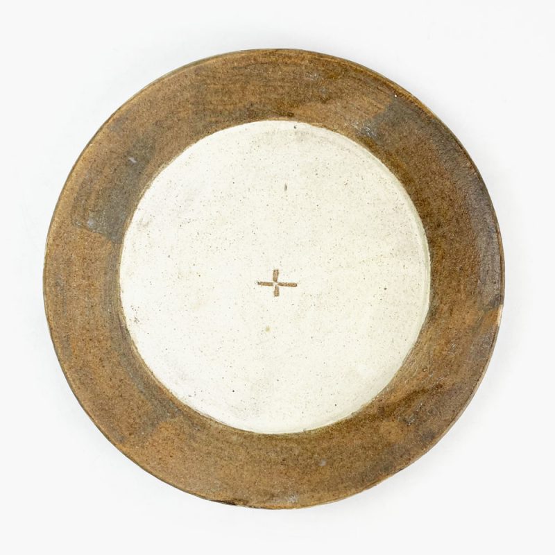 Rim Plate Cross Brown (8.25"D) by rutawa rawajifu