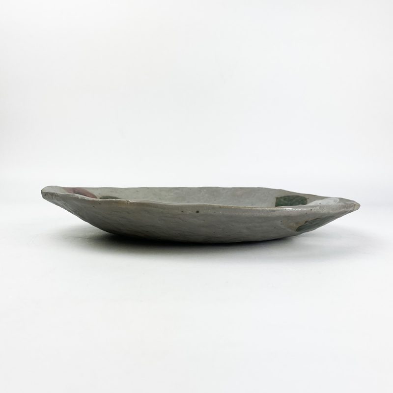 Plate Tsubakikamon (9.5"D) by Musashi Tsujii