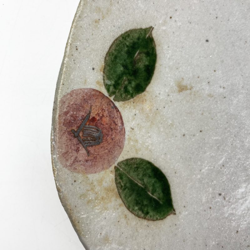 Plate Tsubakikamon (9.5"D) by Musashi Tsujii