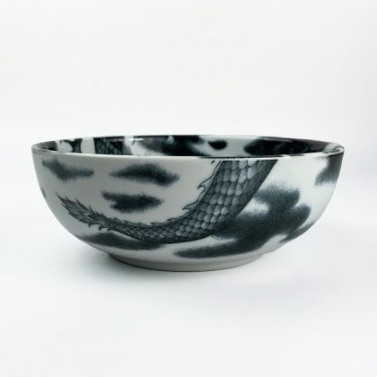 Ramen Bowl Dragon Black (7.75"D)