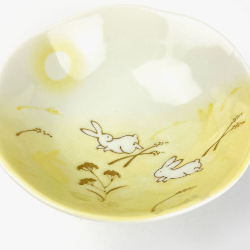 Kozuke Dish Tsuki Usagi (4.5"D)
