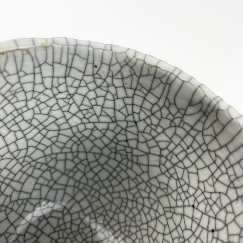 Mug Small White Mokume (7.5 fl.oz) by Bunga Yamamoto/ Hoju-gama