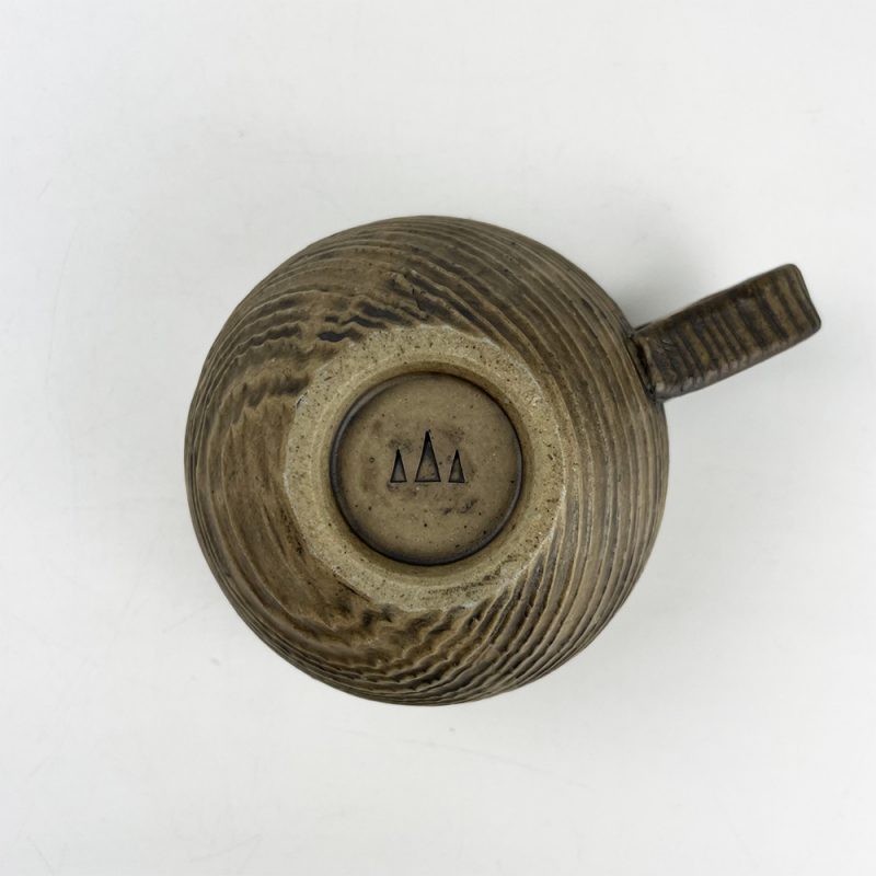 Mug Small White Mokume (7.5 fl.oz) by Bunga Yamamoto/ Hoju-gama