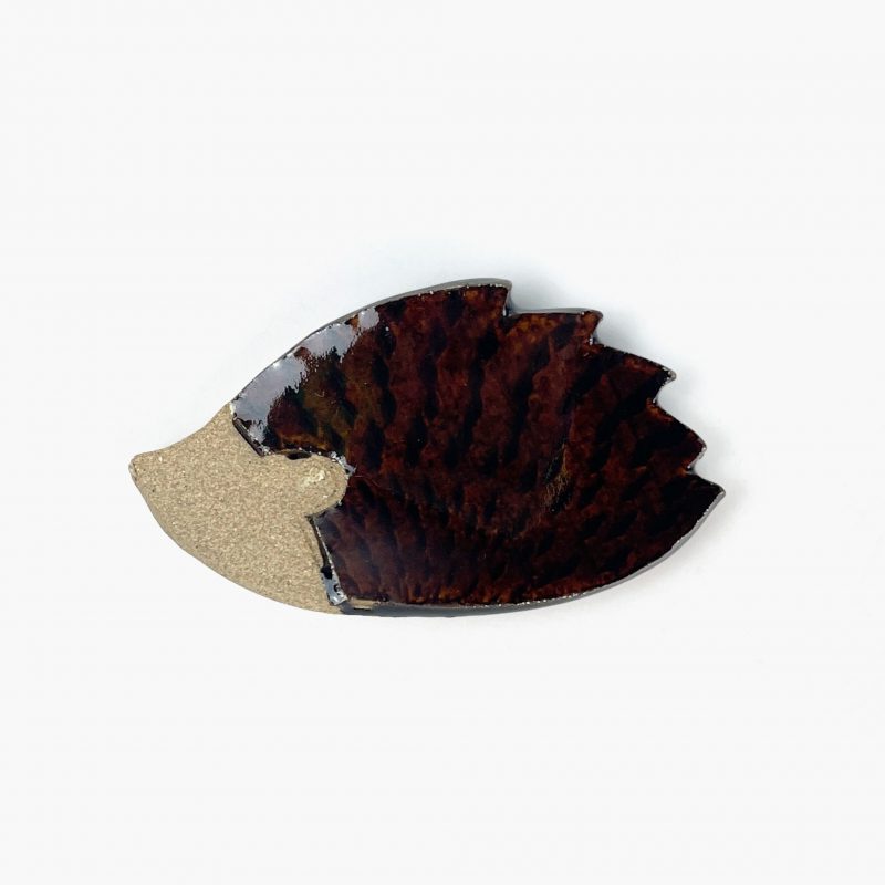 Chopstick Rest Hedgehog Brown (2.5" x 1.5") by Keishuugama