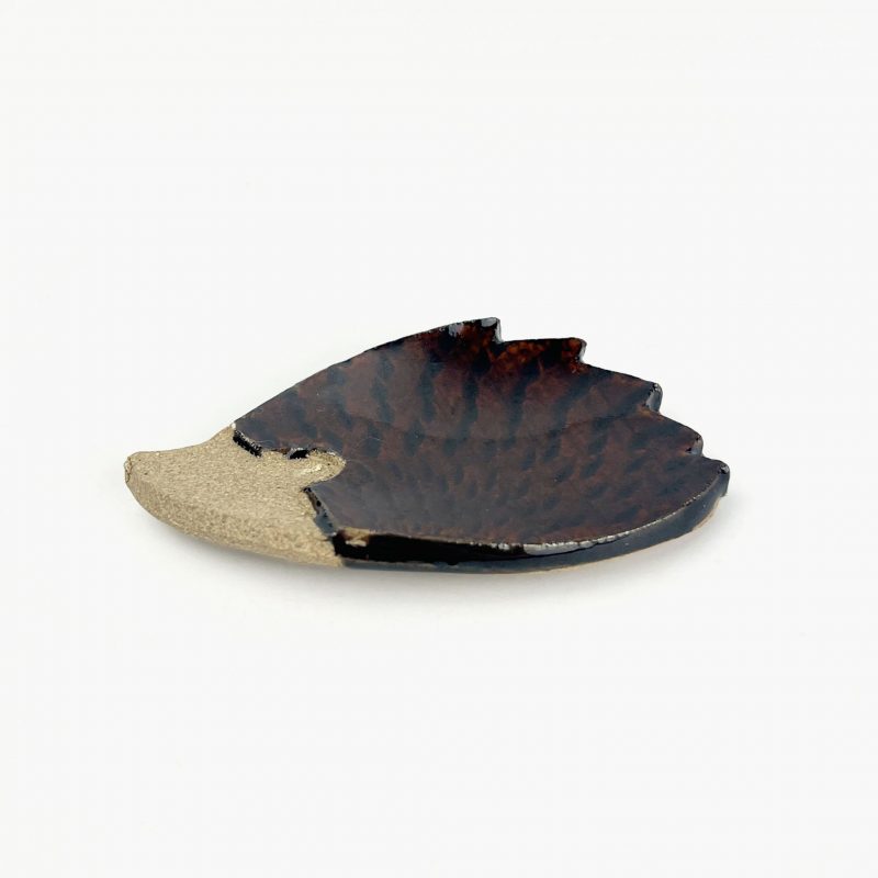 Chopstick Rest Hedgehog Brown (2.5" x 1.5") by Keishuugama