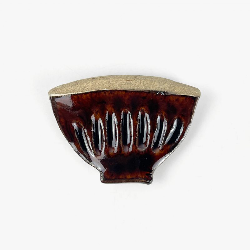 Chopstick Rest Utsuwa Brown (2" x 1.5") by Keishugama