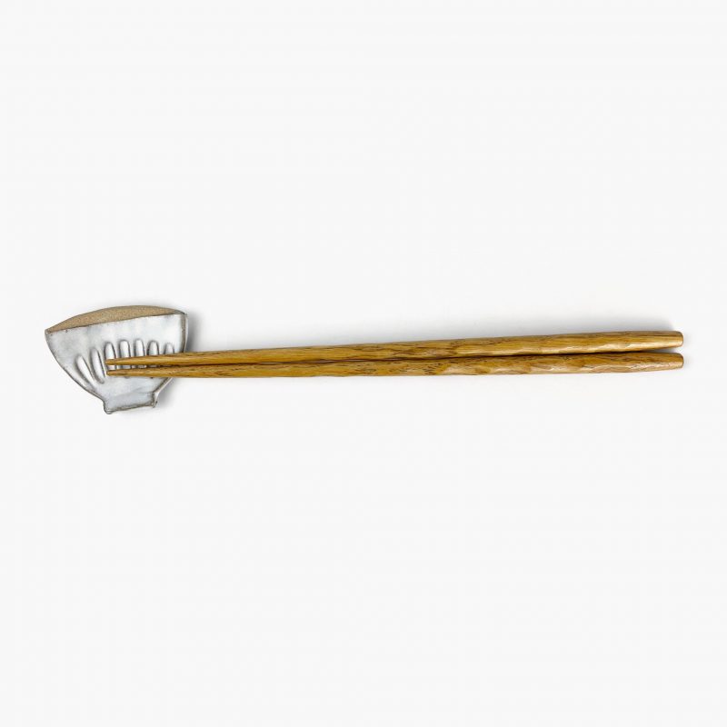 Chopstick Rest Utsuwa White (2" x 1.5") by Keishugama
