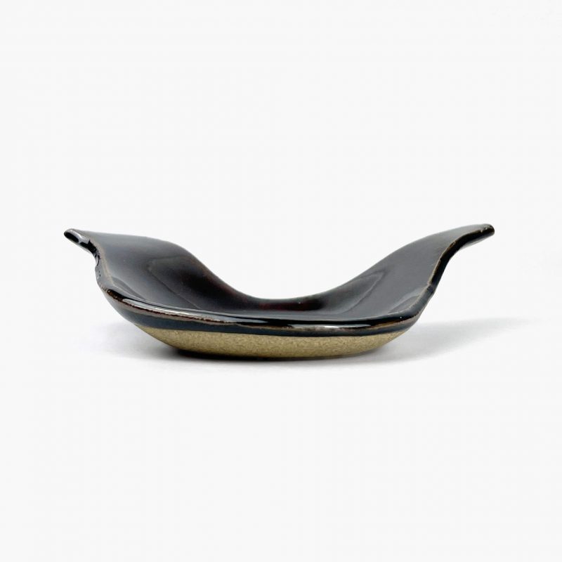 Mamezara Dish Bird Brown (4.5" x 3.5") by Keishuugama - Image 2