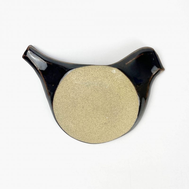 Mamezara Dish Bird Brown (4.5" x 3.5") by Keishuugama - Image 6