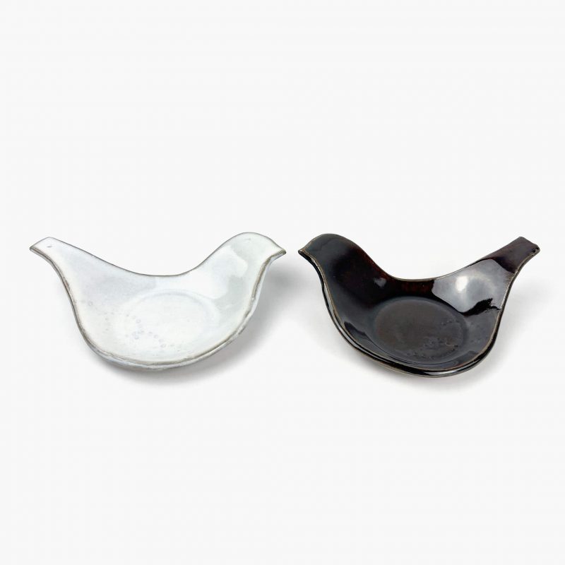 Mamezara Dish Bird Brown (4.5" x 3.5") by Keishuugama - Image 7
