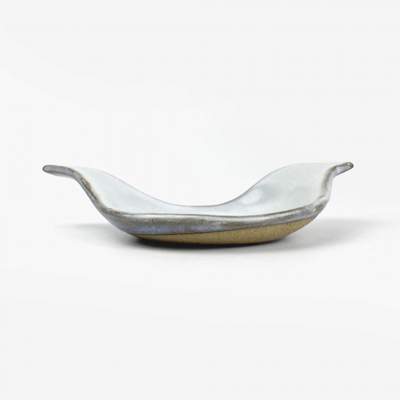 Mamezara Dish Bird White (4.5" x 3.5") by Keishuugama - Image 2