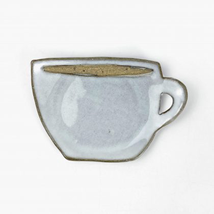 Mamezara Dish Mug White (4.25" x 3") by Keishuugama