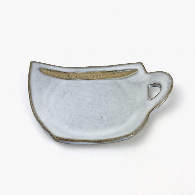 Mamezara Dish Mug White (4.25" x 3") by Keishuugama - Image 3