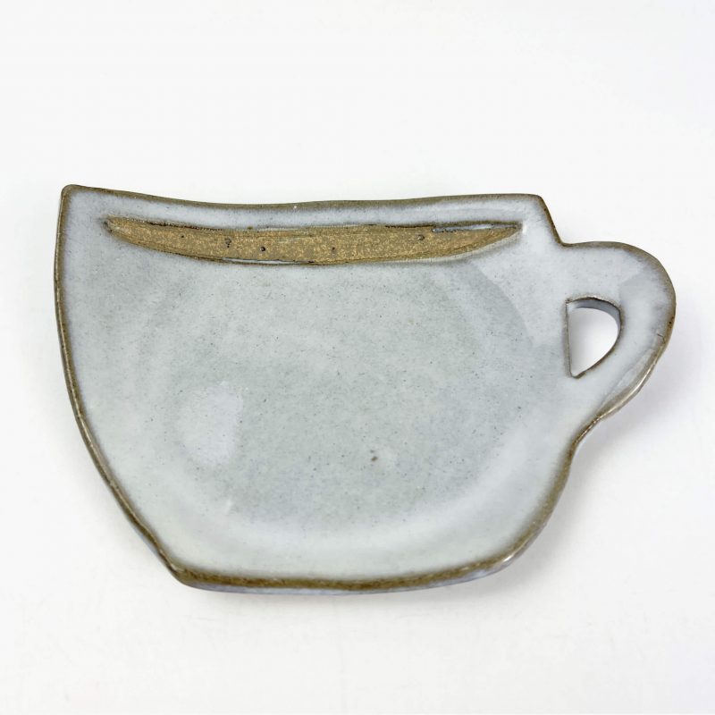 Mamezara Dish Mug White (4.25" x 3") by Keishuugama - Image 4